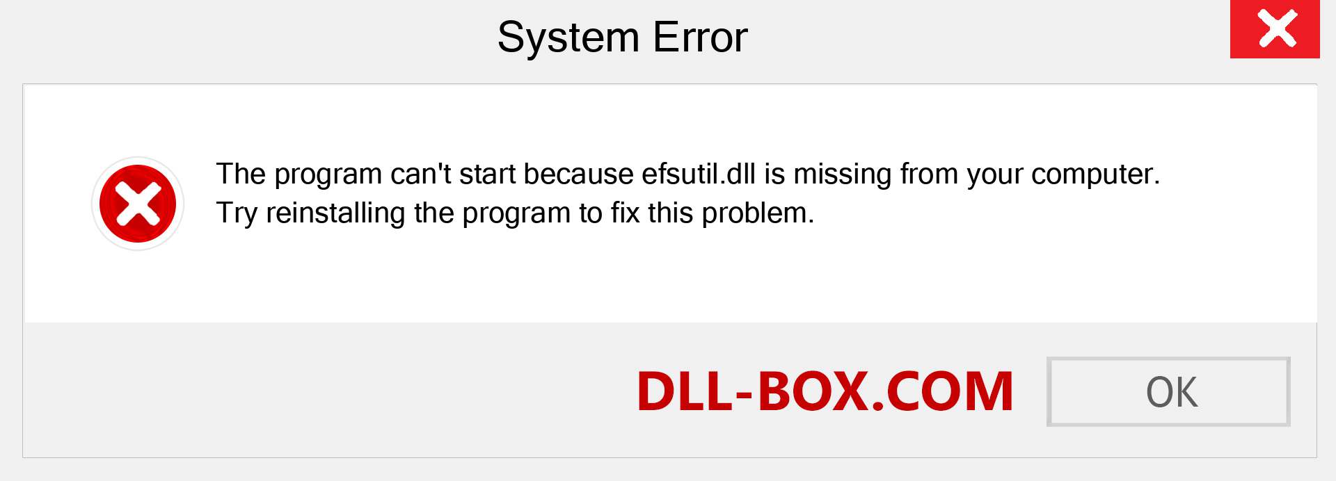  efsutil.dll file is missing?. Download for Windows 7, 8, 10 - Fix  efsutil dll Missing Error on Windows, photos, images
